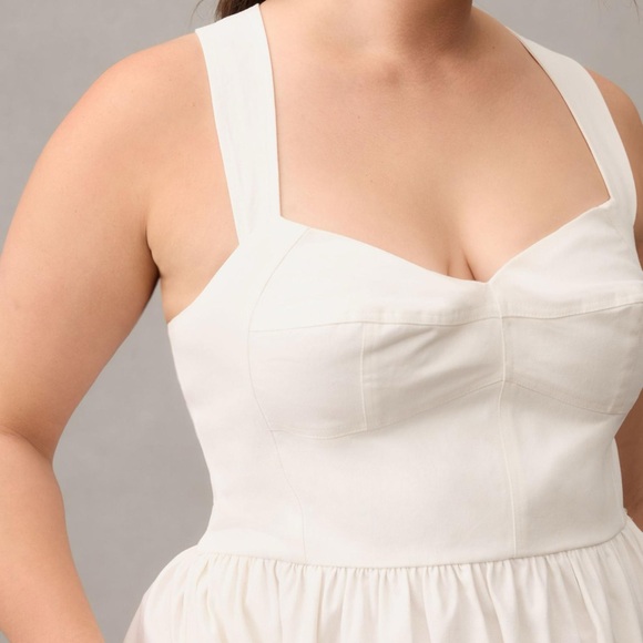 Anthropologie - Forever That Girl White Denim Sweetheart Dress. XS. NWT - Picture 4 of 10